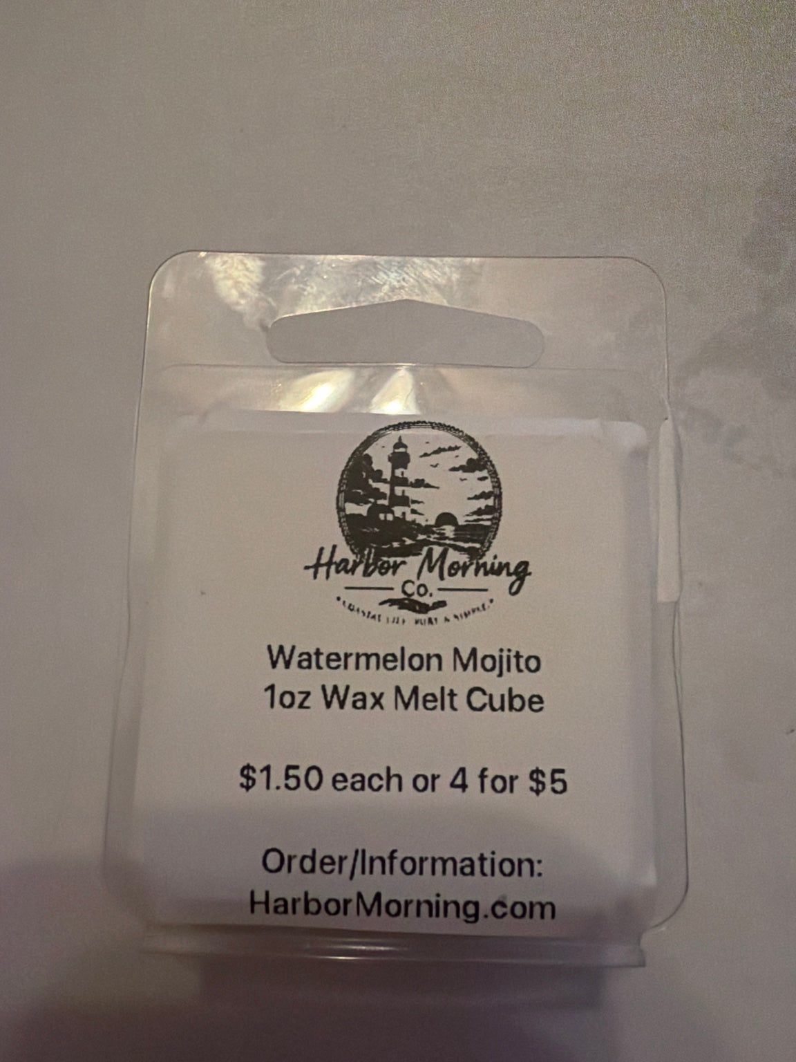Watermelon Mojito 1 oz wax melt cube by Harbor Morning Co.