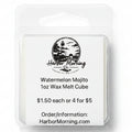 Watermelon Mojito 1 oz wax melt cube by Harbor Morning Co.