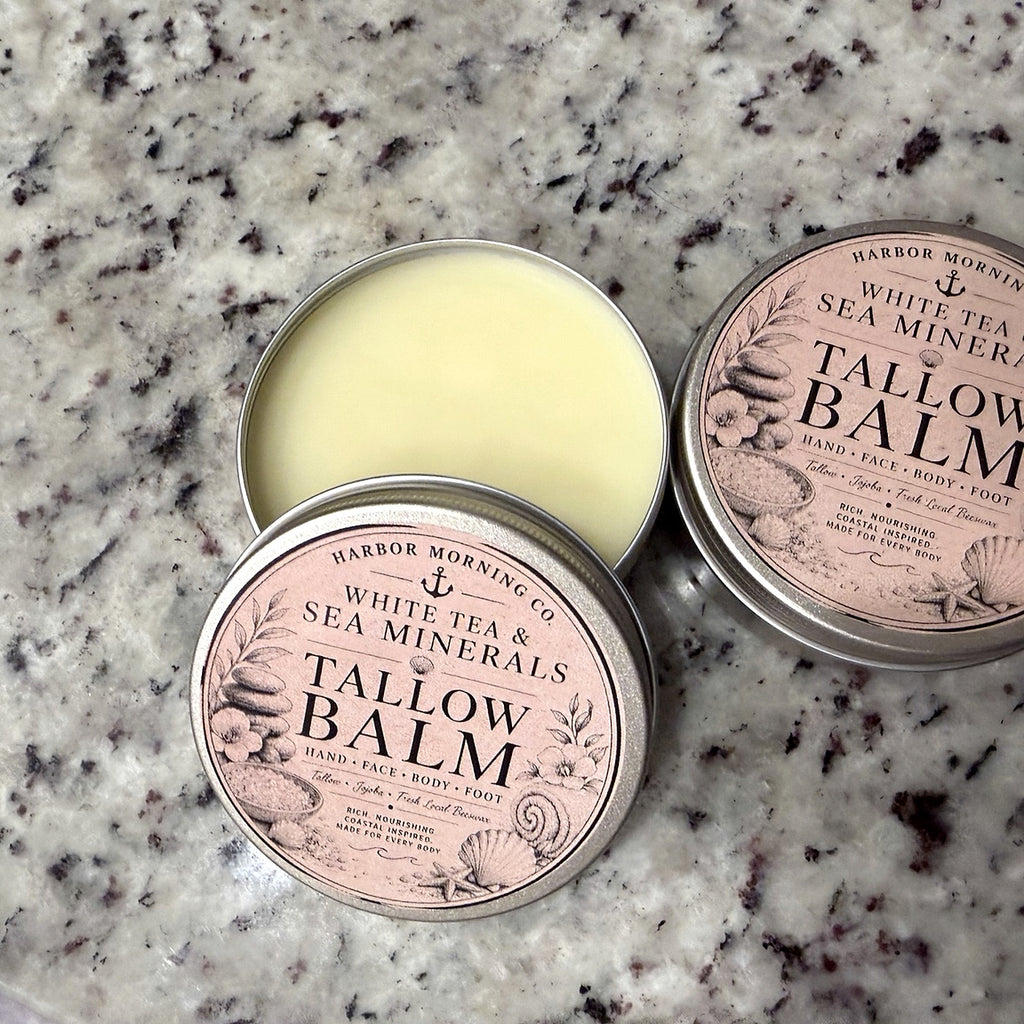 White Tea and Sea Minerals tallow balm 5 oz cleaned product photo