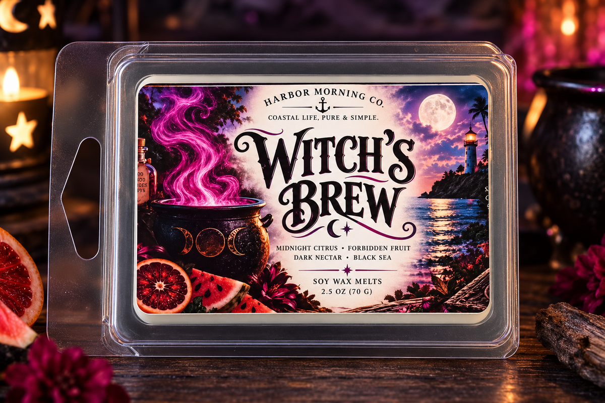 Witch's Brew soy wax melts by Harbor Morning Co.